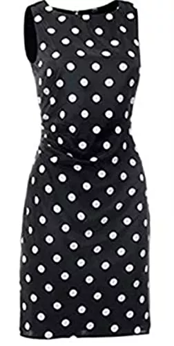 Vivanco Freizeit Vivance Collection - Tupfen-Etuikleid, schwarz-weiß