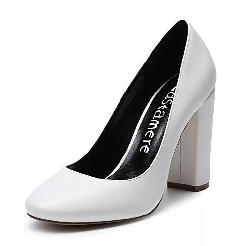CASTAMERE High Heels CASTAMERE Damen Blockabsatz Klassisch Runde Zehe Pumps Fashion Trendige Basic Schuhe Hochzeit Abiball Büro High Heels 10CM