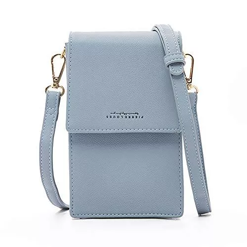 Valentoria Taschen & Rucksäcke Damen Umhängetasche Quaste Handy Geldbörse Kartenfach Geldbörse Handtasche, Blau (S-Blue), Small