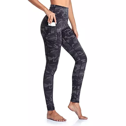 Gimdumasa Leggings Gimdumasa High Waist Leggings Damen Sport Fitness Yogahose Lange Blickdicht Leggings Yoga Hose Sporthose Leggins Fitnesshose mit Taschen GI188