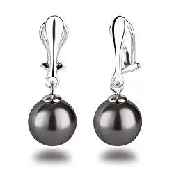 Schöner Schmuck-Design Schmuck Schöner-SD Perlen Ohrclips Hänger Clip Ohrringe 925 Silber mit runden Perlen
