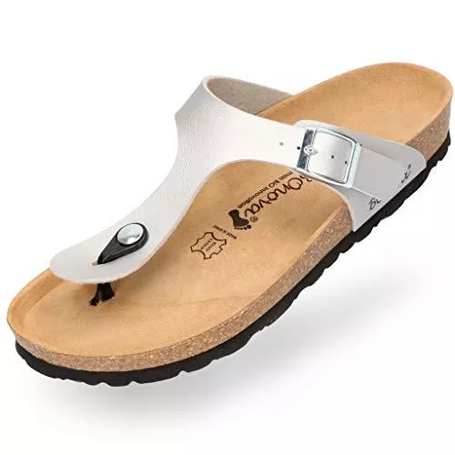 BOnova Hausschuhe BOnova Ibiza. Zehentrenner in 21 Farben und vielen Größen - mit anatomisch geformten Kork-Fußbett. Eine Sandale hergestellt in kleinen Manufakturen in der EU