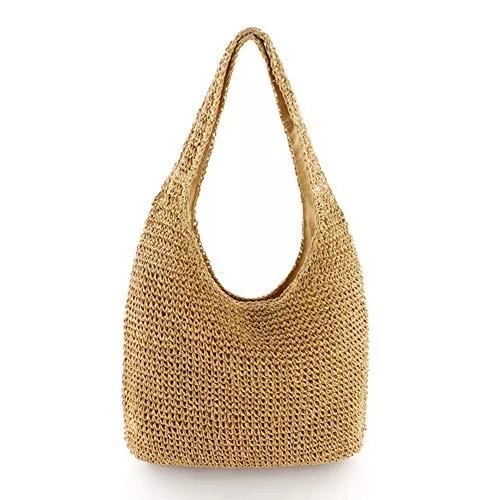 HAOXIU Taschen & Rucksäcke HAOXIU Strand Korbtasche, Einkaufskorb Damen Stroh Handtasche Sommer Korbtasche Basttasche Strand Schultertasche Einkaufstasche für Reise Täglicher Gebrauch