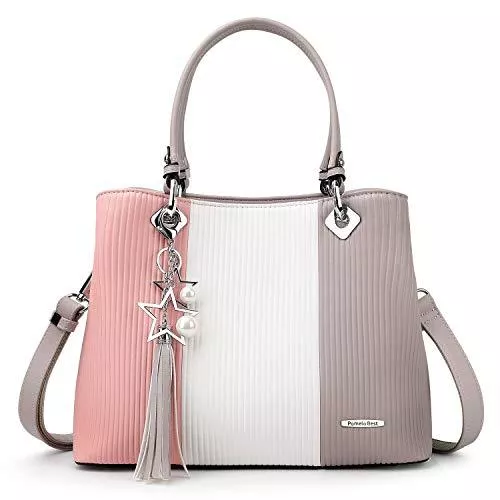 Pomelo Best Taschen & Rucksäcke Pomelo Best Damen Handtasche Mehrfarbig gestreift Umhängetasche Shopper Tote Henkeltasche