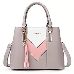 Pomelo Best Taschen & Rucksäcke Pomelo Best Damen Handtasche Mehrfarbig gestreift V-förmiges Design