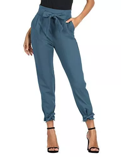 GRACE KARIN Hosen GRACE KARIN Damen Hose High Waist 9/10 Elegant Bleistifthose Casual Carpi Hose mit Taschen