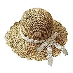 RUIXIB Hüte & Mützen RUIXIB Damen faltender Strohhut Sonnenhut Strandhut Sommer-Faltbar Spitzenbogen Visier mit weitem Saum