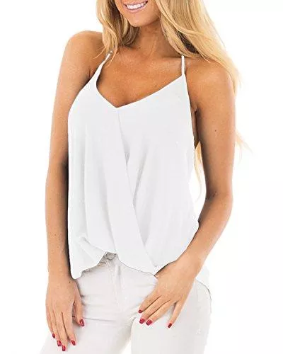 ACHIOOWA Tops ACHIOOWA Tops Damen Neckholder Ärmellos Sexy Crop Top Casual Rückfrei Oberteile für Sommer