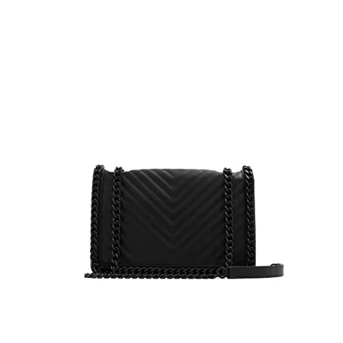 ALDO Taschen & Rucksäcke ALDO Damen Women's Crossbody Bag with Chain Detail, Greenwald in Black Umhängetasche