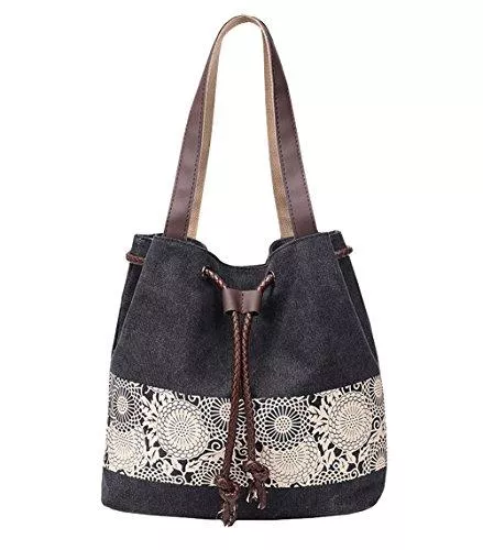 Ichic Boutique Taschen & Rucksäcke Ichic Boutique Eimertasche für Damen, Segeltuch, Handtasche, Tasche, Hobos, Schultertaschen