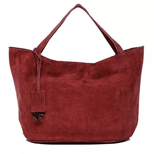 BACCINI Taschen & Rucksäcke BACCINI Handtasche mit Langen Henkeln echt Wildleder Selma groß Henkeltasche Schultertasche Ledertasche Damen