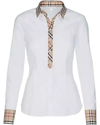 Seidensticker Hemdblusen Seidensticker Damen Bluse, Weiß