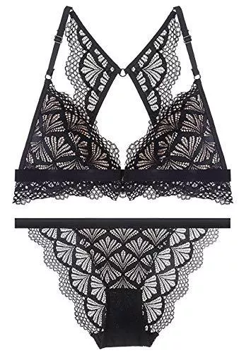 SHEKINI Unterwäsche & Dessous SHEKINI Push Up BH Set mit Verschluss vorne, Damen Ohne Bügel BH Set Spitze BH und Slip Abnehmbarer Bralette Panty Lingerie Unterwäsche Dessous Set mit Verstellbare Träger