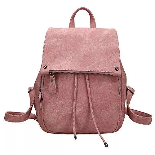 Wishliker Taschen & Rucksäcke Wishliker Rucksack Damen Klein Umhänge Wildleder,Rosa