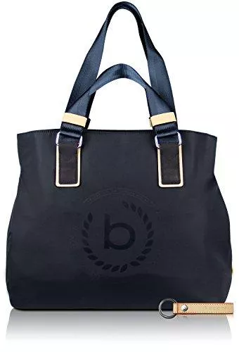Bugatti Taschen & Rucksäcke Bugatti Lido Damen Shopper Frauen Handtasche Nylon mit RFID Fach, 39 x 17 x 34 cm, Blau