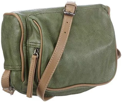 ESPRIT Taschen & Rucksäcke edc by ESPRIT Tasche 033CA1O001, Damen Umhängetaschen, Grün (New Khaki 366), 18x15x3 cm (B x H x T)