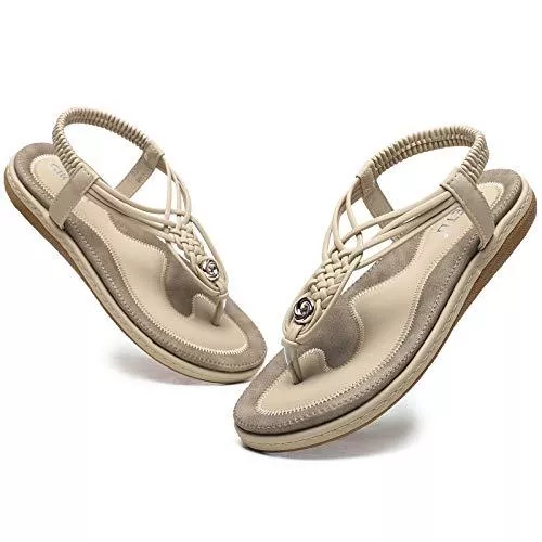 WINZYU Sandalen & Slides WINZYU Sandalen Damen Sommer Flach Sandaletten Zehentrenner Schuhe