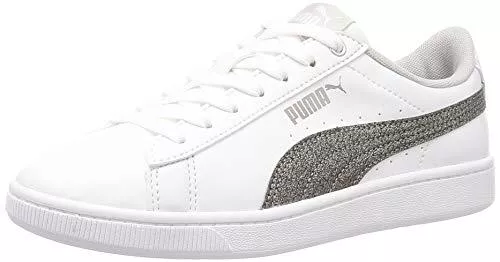 PUMA Sneaker & Sportschuhe PUMA Vikky v2 Metallic Sneaker Freizeitschuhe Damen weiß Silber grau
