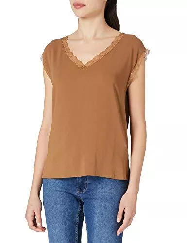 ONLY T-Shirts ONLY Female Oberteil Spitzendetail