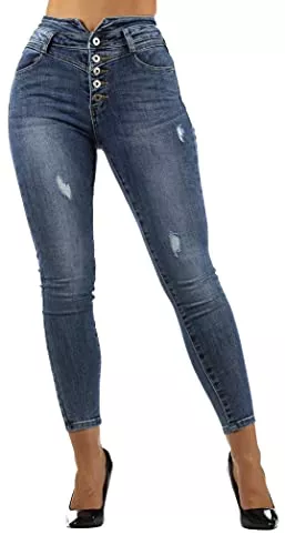 Giralin Jeans Giralin Damen High Stretch Hosen Skinny Fit Jeggings High Waist Übergrößen