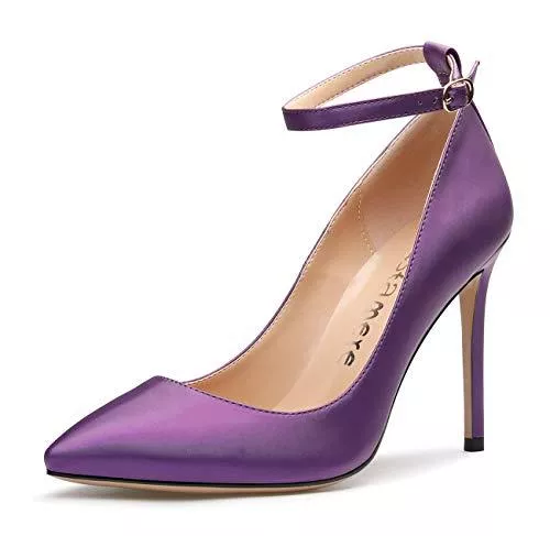 CASTAMERE High Heels CASTAMERE Damen High Heels Spitzen Zehen Ankle-Strap Pumps Elegant Party Stilettos 10CM