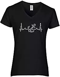 BlingelingShirts T-Shirts BlingelingShirts Damen Fun Shirt Strass großer Anker kristall maritim Anchor
