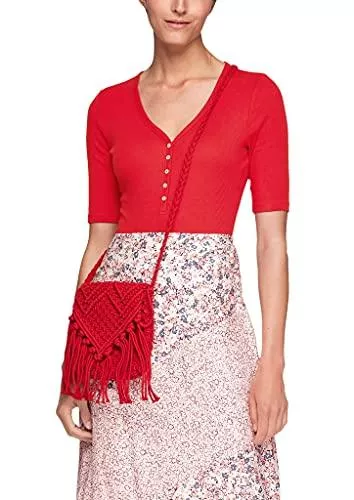 s.Oliver T-Shirts s.Oliver Damen Rippbody mit Knopfleiste