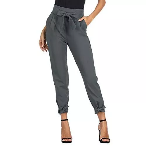 GRACE KARIN Hosen GRACE KARIN Damen Hose High Waist 9/10 Elegant Bleistifthose Casual Carpi Hose mit Taschen CL010903