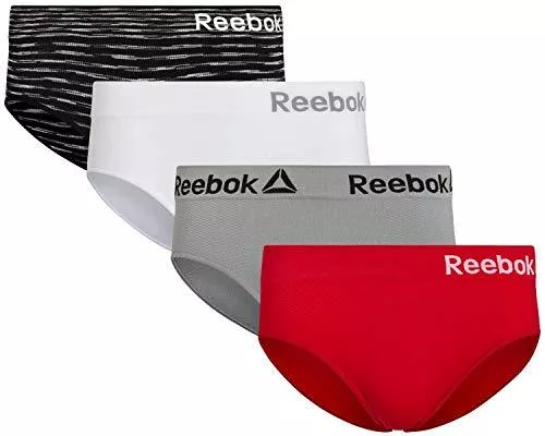 Reebok Unterwäsche & Dessous Reebok Damen Nahtlose Hipster-Höschen mit Etikett, elastischer Bund (4er-Pack)