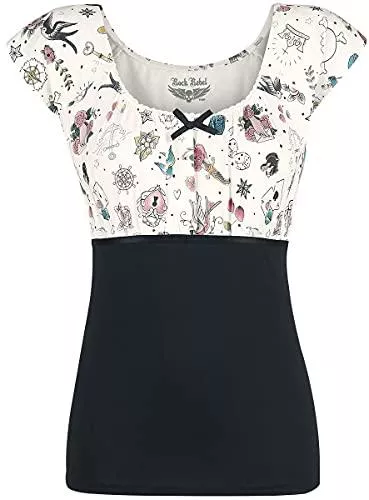 Rock Rebel by EMP Kurzarmblusen Rock Rebel by EMP Skinny Minnie Frauen T-Shirt schwarz