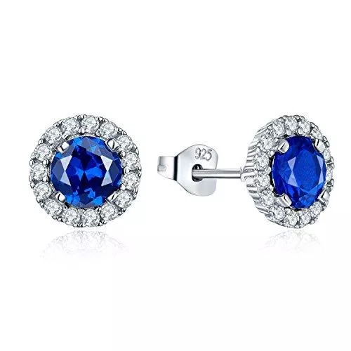 JO WISDOM Uhren JO WISDOM Ohrstecker Silber 925 Damen Runde Ohrringe Stecker mit AAA Zirkonia Kristall