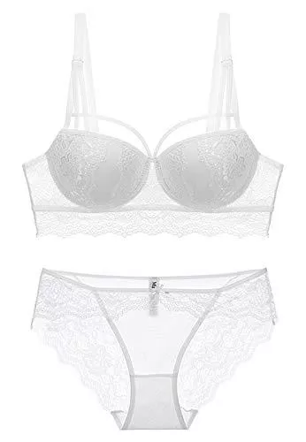 SHEKINI Nachtwäsche & Bademäntel SHEKINI Push Up BH Set,Damen Bügel BH Set Spitze BH und Slip Nicht Abnehmbarer Bra Panty Lingerie Unterwäsche Dessous Set mit Hakenverschluss und Verstellbare Träger