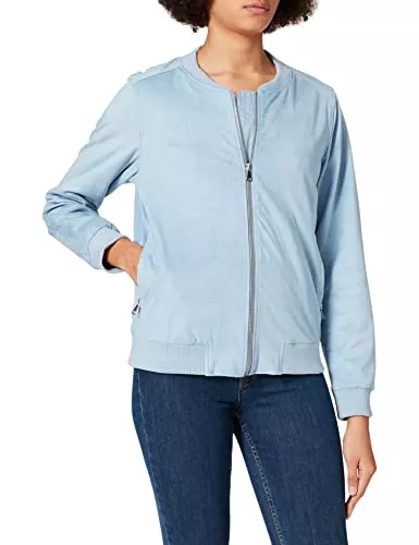 find Jacken Amazon-Marke: find. Bomberjacke Damen Kunst-Rauleder mit Reißverschlüssen