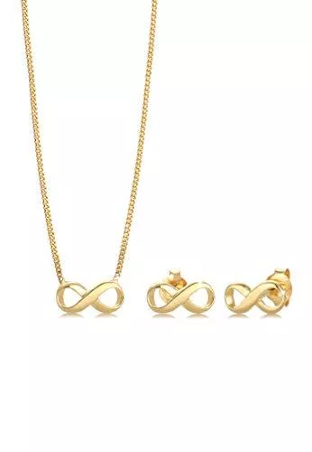 Elli Schmuck Elli Schmuckset Damen Infinity Unendlichkeit in 925 Sterling Silber