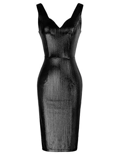 GRACE KARIN Cocktail GRACE KARIN Bleistiftkleid Rockabilly Vintage Kleid Damen Business Kleider CL987