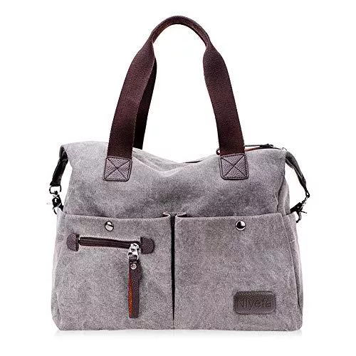 Nlyefa Taschen & Rucksäcke Nlyefa Damen Canvas Handtasche Umhängetasche große Damentasche Henkeltasche Canvas Tasche, EINWEG