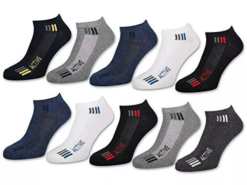sockenkauf24 Socken & Strümpfe 10 Paar Sneaker Socken Herren SPORT Baumwolle Sportsocken