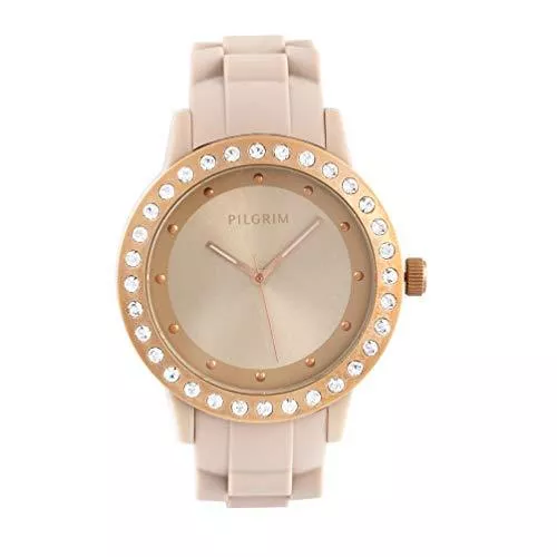 PILGRIM Uhren PILGRIM Damen Uhr Quarz 9701634710 Nude Creme Rose, Silikon