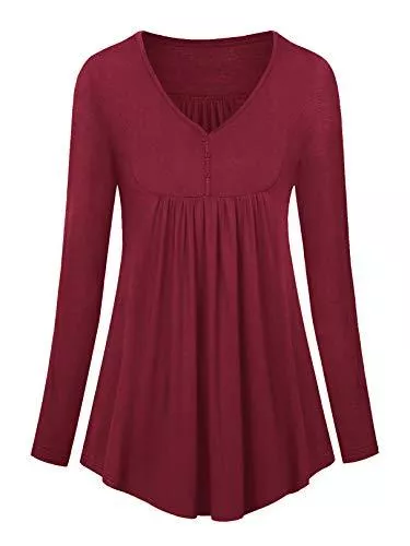 Amoretu Blusen & Tuniken Amoretu Tuniken T-Shirt Damen Sommer Casual Bluse Tops Kurzarm und Langarmshirt Oberteil