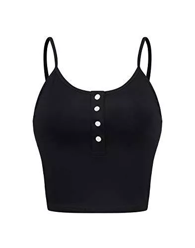 Sweet Bei J Tops Sweet Bei J Damen Träger Crop Spaghetti Top Oberteile Crop Tops Camisole