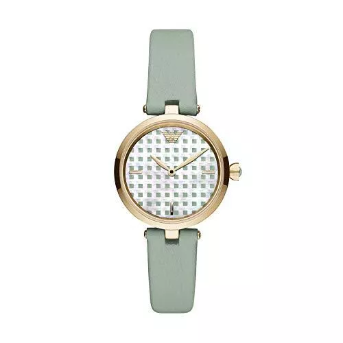 Emporio Armani Uhren Emporio Armani Damen Uhr 2-Zeiger-Werk Leder grün, AR11314