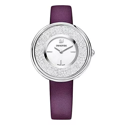 Swarovski Uhren Swarovski Damen Crystalline Pure Armbanduhr für Frauen, Edelstahl, weißes Kristall