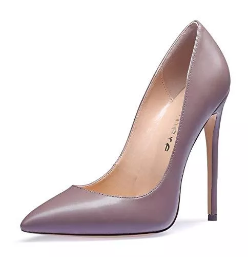 CASTAMERE High Heels CASTAMERE Damen Pumps High Heels Klassische Stilettos Spitzen Pfennigabsatz Pumps Slip On Elegant Hochzeit Party Schuhe 12CM Stiletto Heels