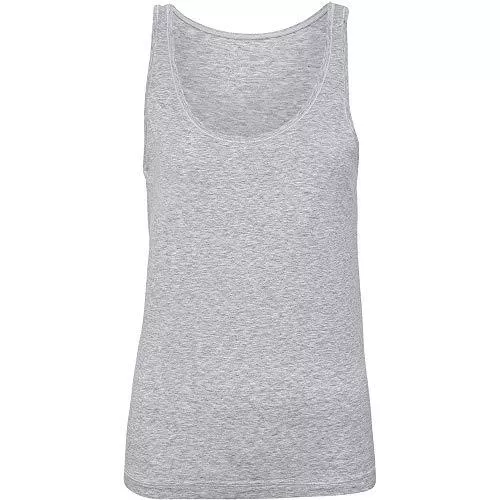 jbs Tops jbs of Denmark Top Damen Breite Träger, Rundhalsausschnitt Ideale Passform Ultra Soft Touch, und hohe Atmungsaktivität durch Bambus-Baumwoll Gewebe (Ohne Kratzende Seitennähte) Grau/Schwarz, S-XL