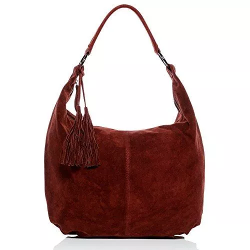 BACCINI Taschen & Rucksäcke BACCINI Beuteltasche echt Wildleder Selina groß Hobo Bag Schultertasche Ledertasche Damen