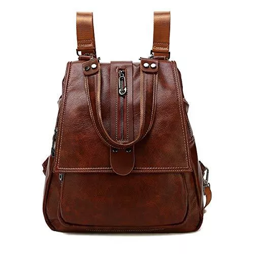 Tisdaini Taschen & Rucksäcke Tisdaini Damen Rucksackhandtaschen modische reise freizeit business Schultertaschen schulrucksack DE899 Braun