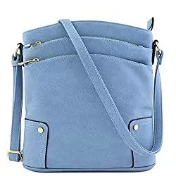 Alyssa Taschen & Rucksäcke Große Crossbody-Tasche mit drei Reißverschlusstaschen