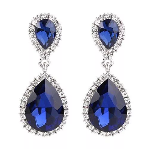 EVER FAITH Schmuck EVER FAITH österreichische Kristall Ohrringe elegant Träne Form