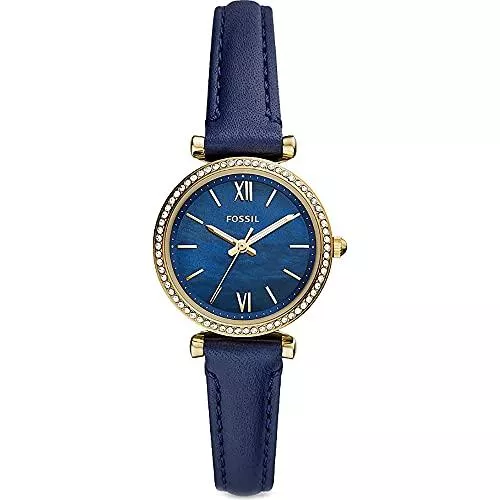 Fossil Uhren Fossil Damen Analog Quarz Uhr mit Leder Armband ES5017