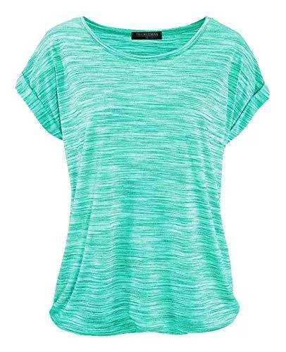 TrendiMax T-Shirts TrendiMax Damen T-Shirt Kurzarm Sommer Shirt Lose Strech Bluse Tops Causal Oberteil Basic Tee